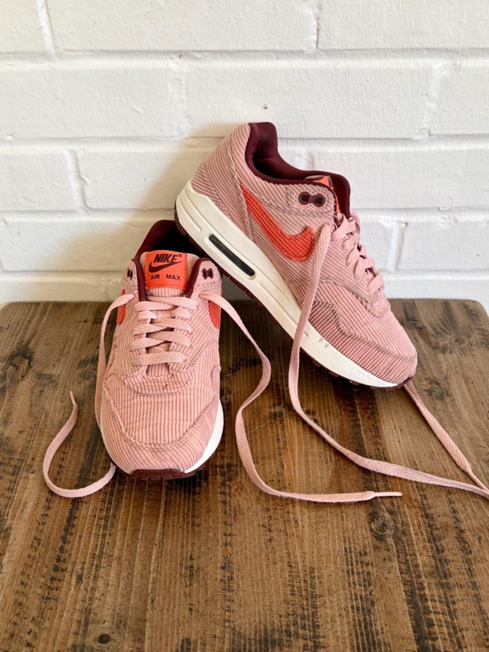 Nike Air Max 1 Coral Stardust Corduroy FB8915-600 SZ 4.5